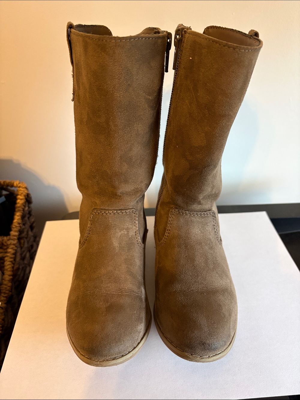 Little girls Suede Boots in Brown